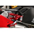 CNC Racing PRAMAC RACING LIMITED EDITION RPS Adjustable Rearset for the Ducati Panigale V4 / S / R - with Carbon Heel guard